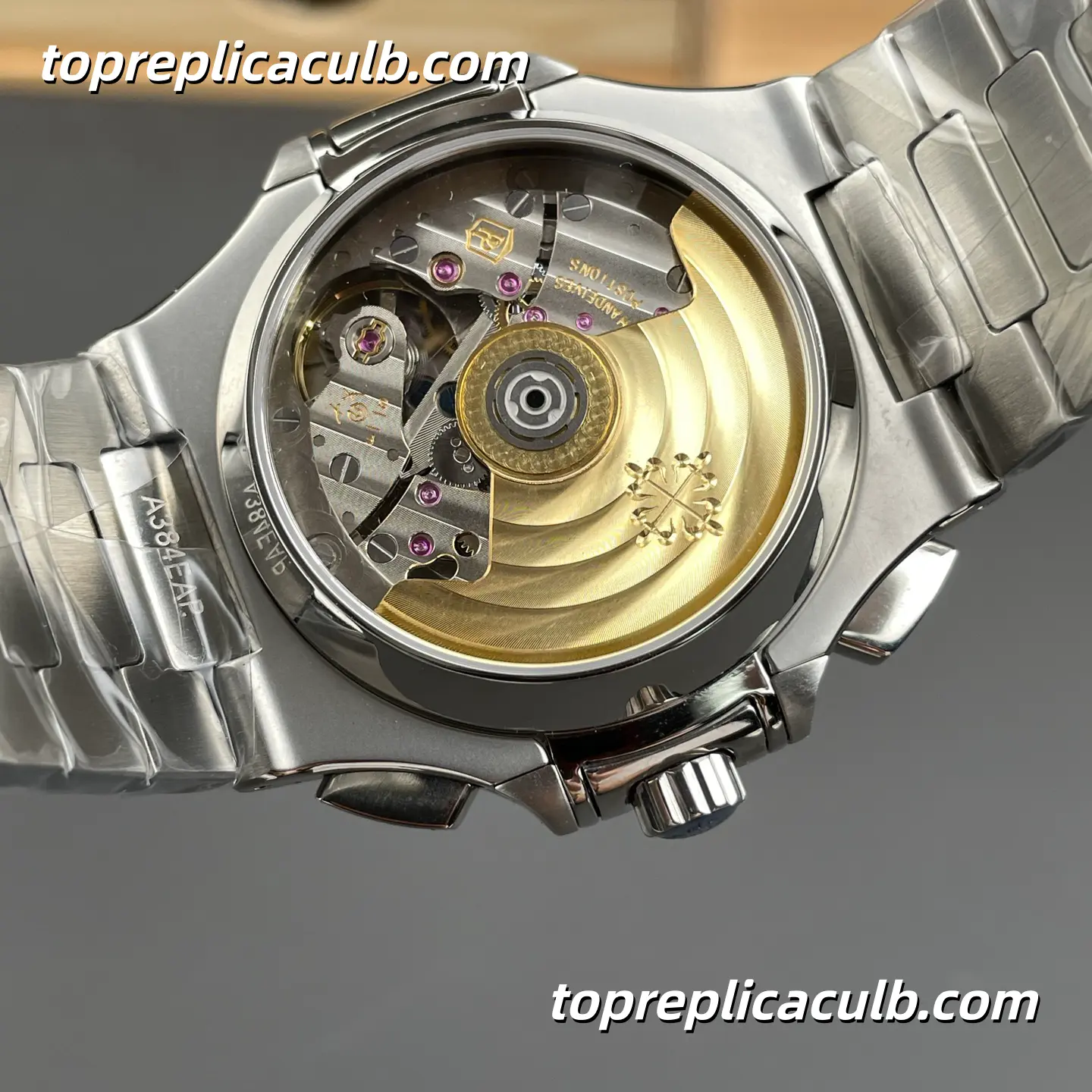 3K Factory Patek Philippe Nautilus Series 5980/1A-019 Chronograph Super Clone Watch 40.5mm White Dial Stainless Steel Bracelet Automatic Movement - Image 5