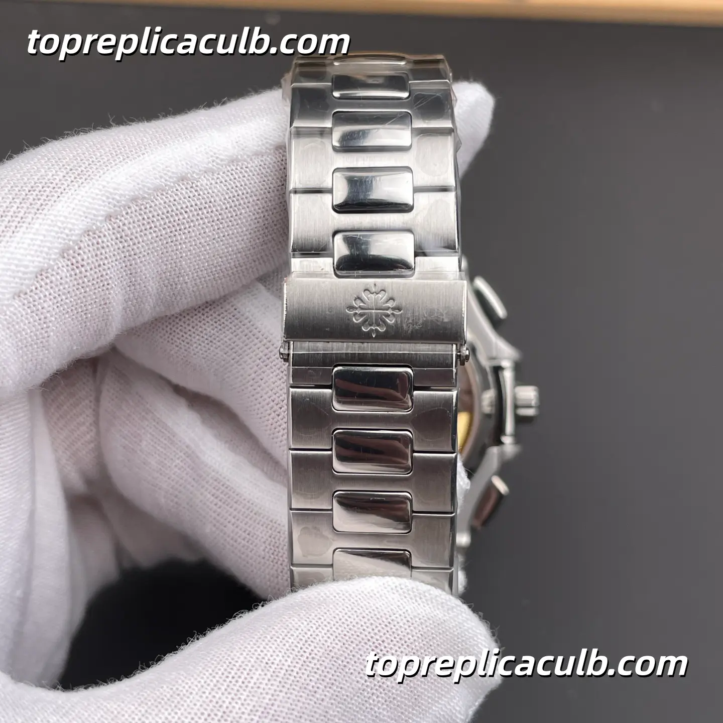 3K Factory Patek Philippe Nautilus Series 5980/1A-019 Chronograph Super Clone Watch 40.5mm White Dial Stainless Steel Bracelet Automatic Movement - Image 9