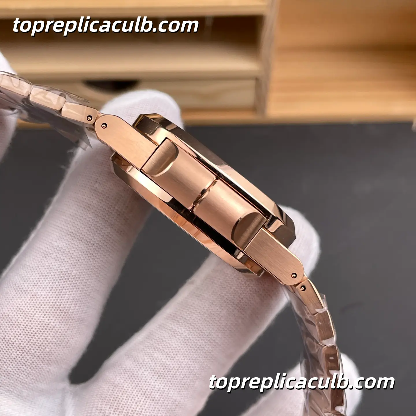 3K Factory Patek Philippe Nautilus Series 5990/1R-001 Travel Time Chronograph Super Clone Watch 40.5mm Blue Dial Rose Gold Case & Bracelet Automatic Movement - Image 7
