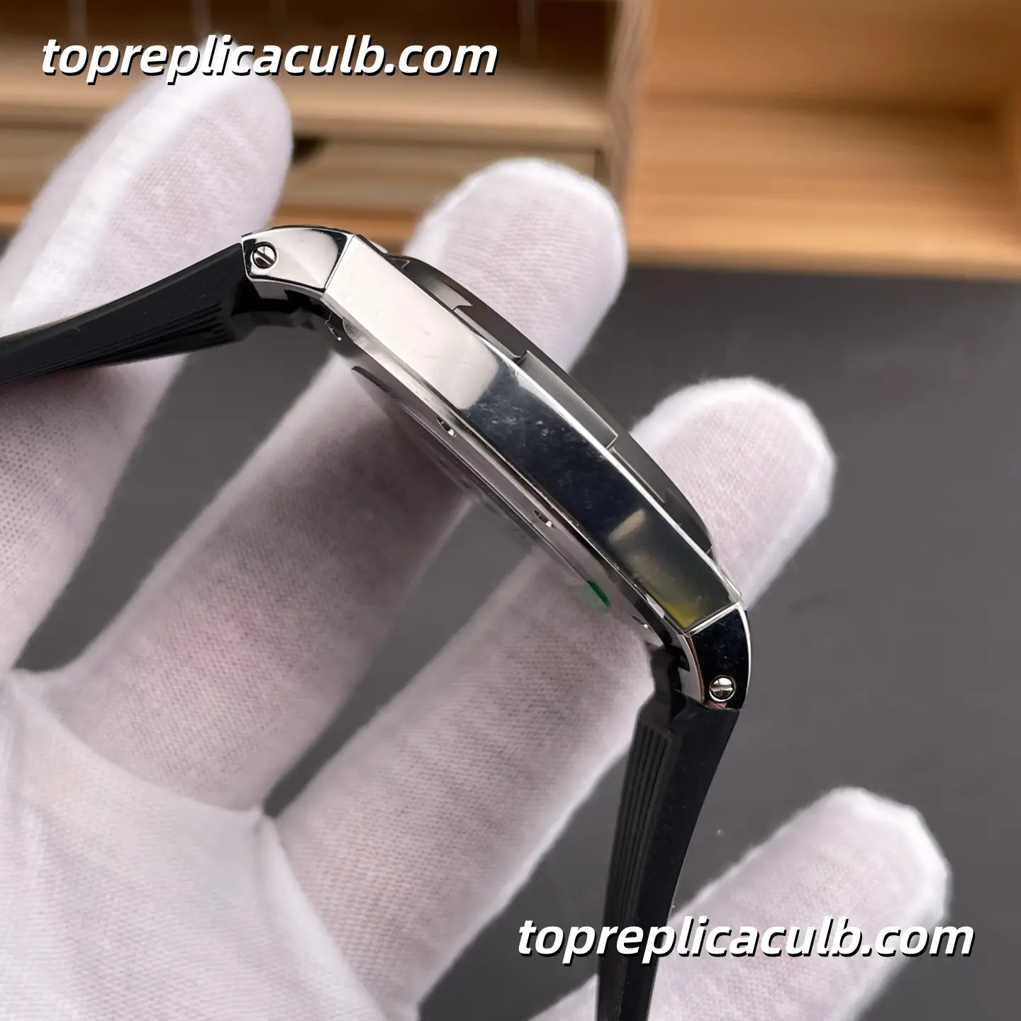 8 Factory Vacheron Constantin Overseas 47040/000W-9500 Super Clone Watch Stainless Steel Grey Dial Black Rubber Strap Cal.1226 Movement - Image 7