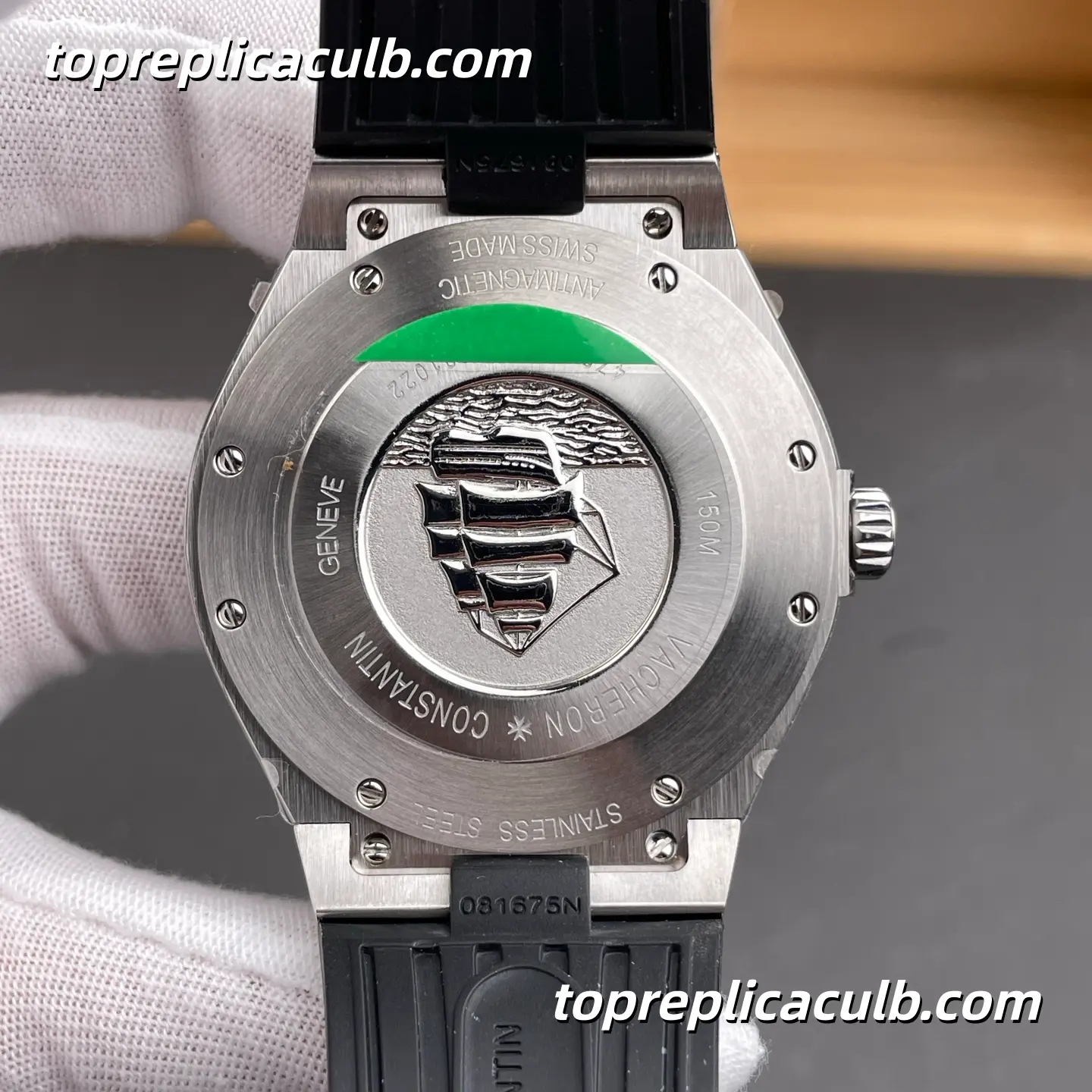 8 Factory Vacheron Constantin Overseas 47040/000W-9500 Super Clone Watch Stainless Steel Grey Dial Black Rubber Strap Cal.1226 Movement - Image 5