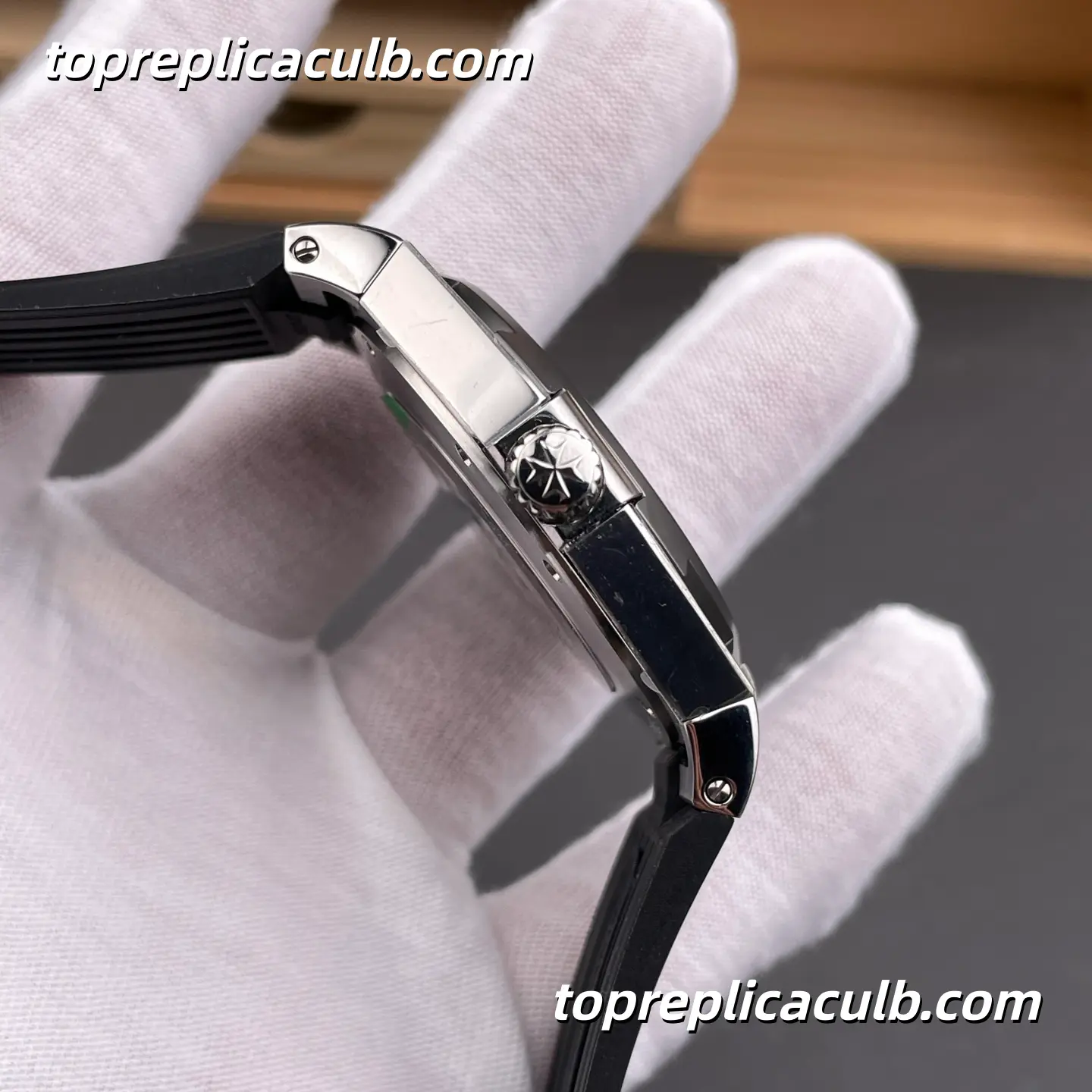 8 Factory Vacheron Constantin Overseas 47040/000W-9500 Super Clone Watch Stainless Steel Grey Dial Black Rubber Strap Cal.1226 Movement - Image 6