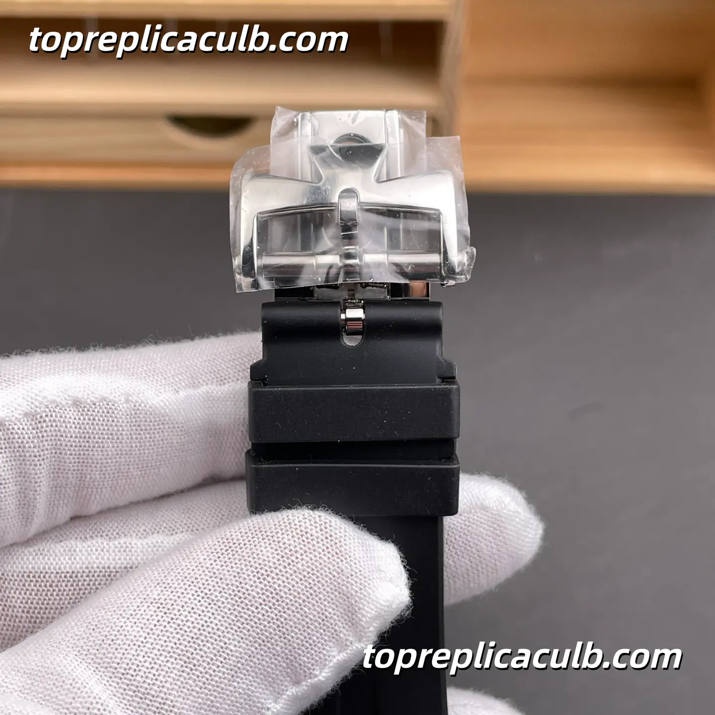 8 Factory Vacheron Constantin Overseas 47040/000W-9500 Super Clone Watch Stainless Steel Grey Dial Black Rubber Strap Cal.1226 Movement - Image 8