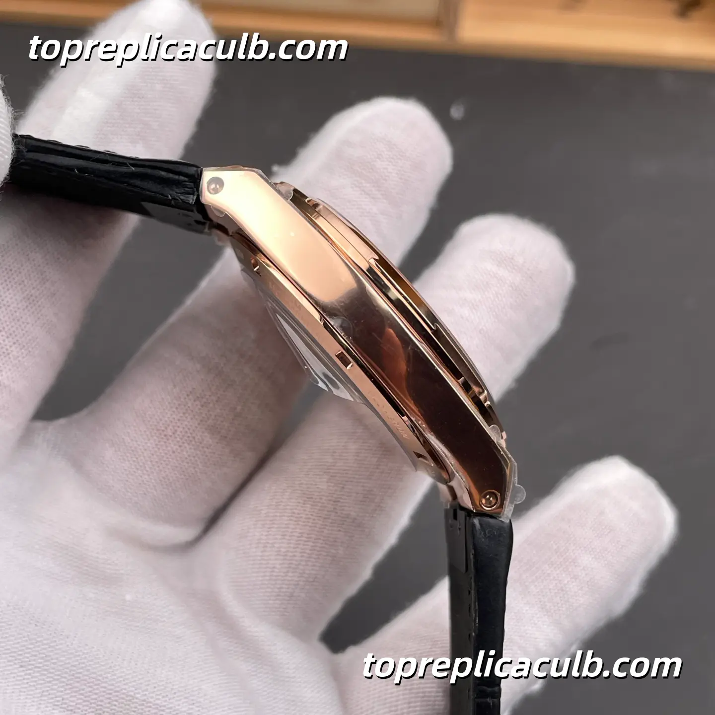 8F Factory Vacheron Constantin Overseas 4500V/000R-B127 Super Clone Watch 41mm Rose Gold Silver Dial Black Leather Strap 5100 Movement - Image 7