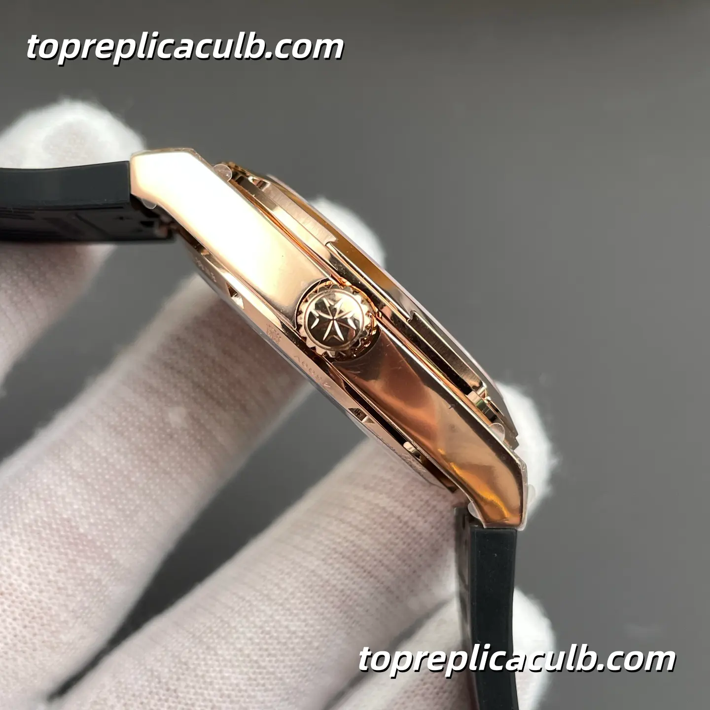 8F Factory Vacheron Constantin Overseas 4500V/000R-B127 Super Clone Watch 41mm Rose Gold Silver Dial Black Rubber Strap 5100 Movement - Image 7