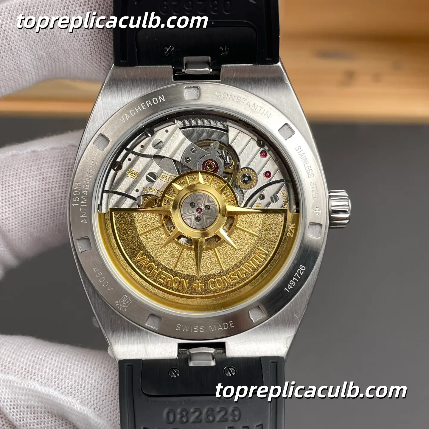 8F Factory Vacheron Constantin Overseas 4500V/210A-B483 Super Clone Watch 41mm Stainless Steel Black Dial Black Rubber Strap 5100 Movement - Image 5