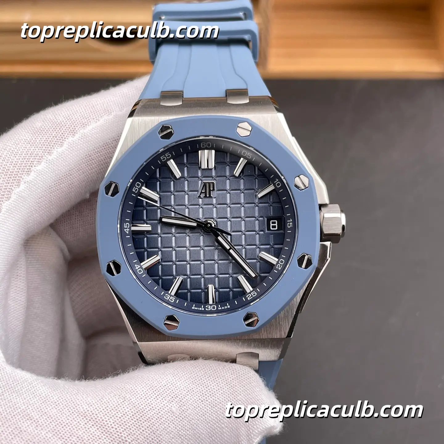 APP Factory Audemars Piguet Royal Oak Offshore Ref.15605SK.OO.A350CA.01 43MM Light Blue Dial Super Clone Watch