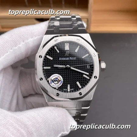 APS Factory Audemars Piguet Royal Oak 41MM 15500ST.OO.1220ST.03 Black Grande Tapisserie Dial Stainless Steel Bracelet Super Clone Watch