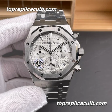 APS Factory Audemars Piguet Royal Oak Chronograph 41MM 26240ST.OO.1320ST.07 “Silver Panda” Dial Stainless Steel Bracelet Super Clone Watch with 4401 11 Clone Movement