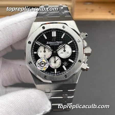 APS Factory Audemars Piguet Royal Oak Chronograph 41MM 26331ST.OO.1220ST.02 Black “Panda” Dial Stainless Steel Bracelet Super Clone Watch with 2385 11 Clone Movement