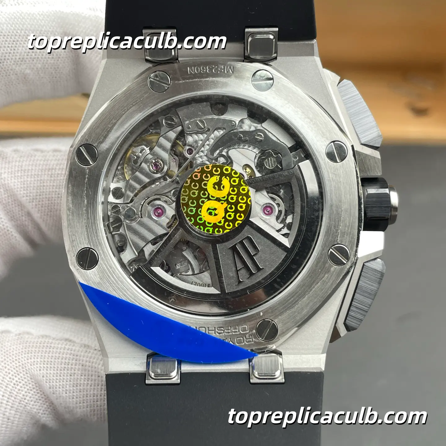 APS Factory Audemars Piguet Royal Oak Offshore Chronograph 43MM Black Dial Super Clone Watch with Black Rubber Strap and 4401 Flyback Chronograph Automatic Movement - Image 7