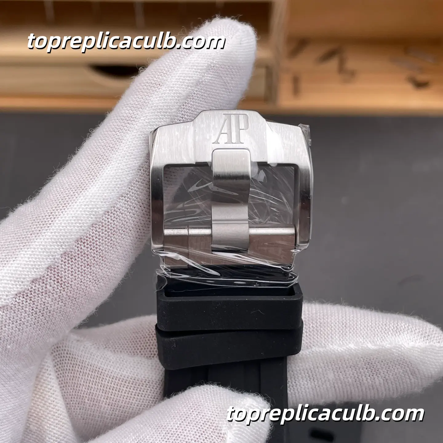 APS Factory Audemars Piguet Royal Oak Offshore Chronograph 43MM Black Dial Super Clone Watch with Black Rubber Strap and 4401 Flyback Chronograph Automatic Movement - Image 8