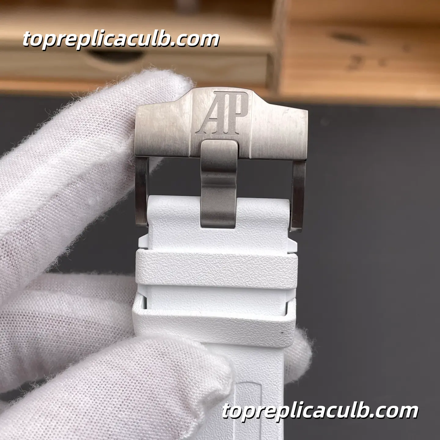 APS Factory Audemars Piguet Royal Oak Offshore Diver 42MM White Ceramic Super Clone Watch with White Rubber Strap and 3120 1:1 Automatic Movement - Image 8