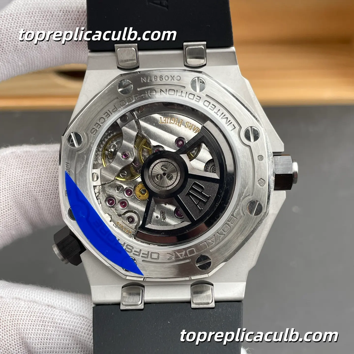APS Factory Audemars Piguet Royal Oak Offshore Ref.15720CN.OO.A002CA.01 42MM Black Dial Super Clone Watch with Black Rubber Strap and 1:1 Automatic Movement - Image 8