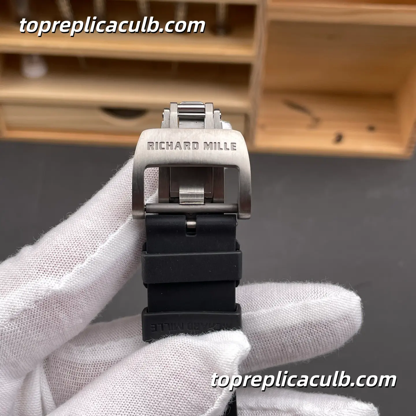 APS Factory Richard Mille RM35-02 Rafael Nadal V2 Carbon Fiber Red Crown Skeleton Dial 49.94x44.5mm Super Clone Watch With RMAL1 Free-Sprung Movement - Image 8