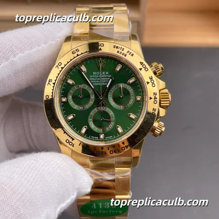 APS Factory Rolex Cosmograph Daytona “John Mayer” 116508-0013 40MM Green Dial Yellow Gold Bracelet Super Clone Watch