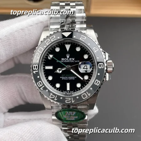 ARF Factory Rolex GMT-Master II “Bruce Wayne” 126710GRNR-0003 40MM Black Dial Black & Grey Ceramic Bezel Jubilee Bracelet Super Clone Watch with 3285 Movement