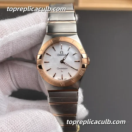 AS Factory Omega Constellation Ref.131.20.28.60.05.001 28MM Mother Of Pearl Dial Two Tone Bracelet Super Clone Watch