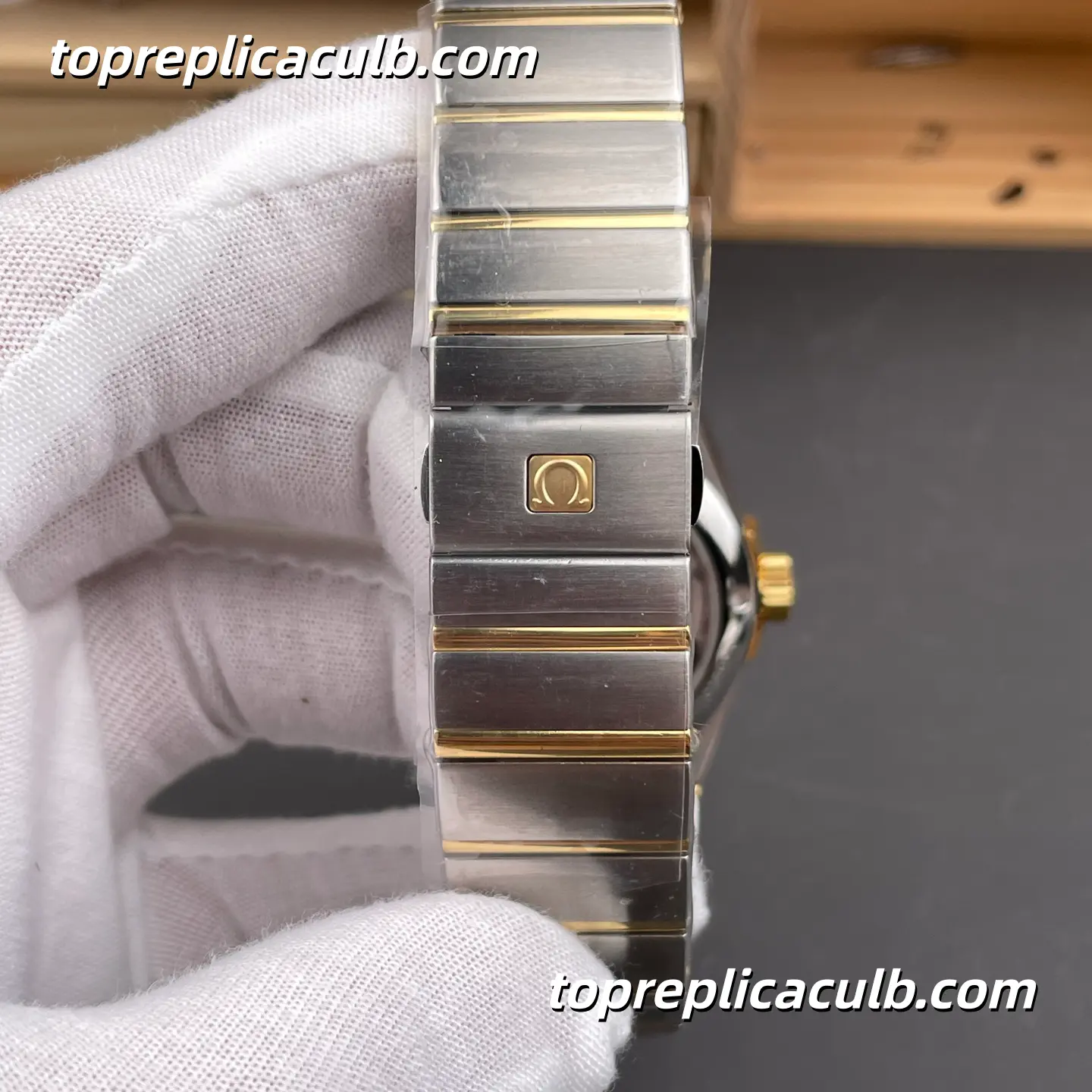 AS Factory Omega Constellation Ref.131.20.28.60.58.001 28MM Champagne Diamond Dial Two Tone Bracelet Quartz Watch - Image 9