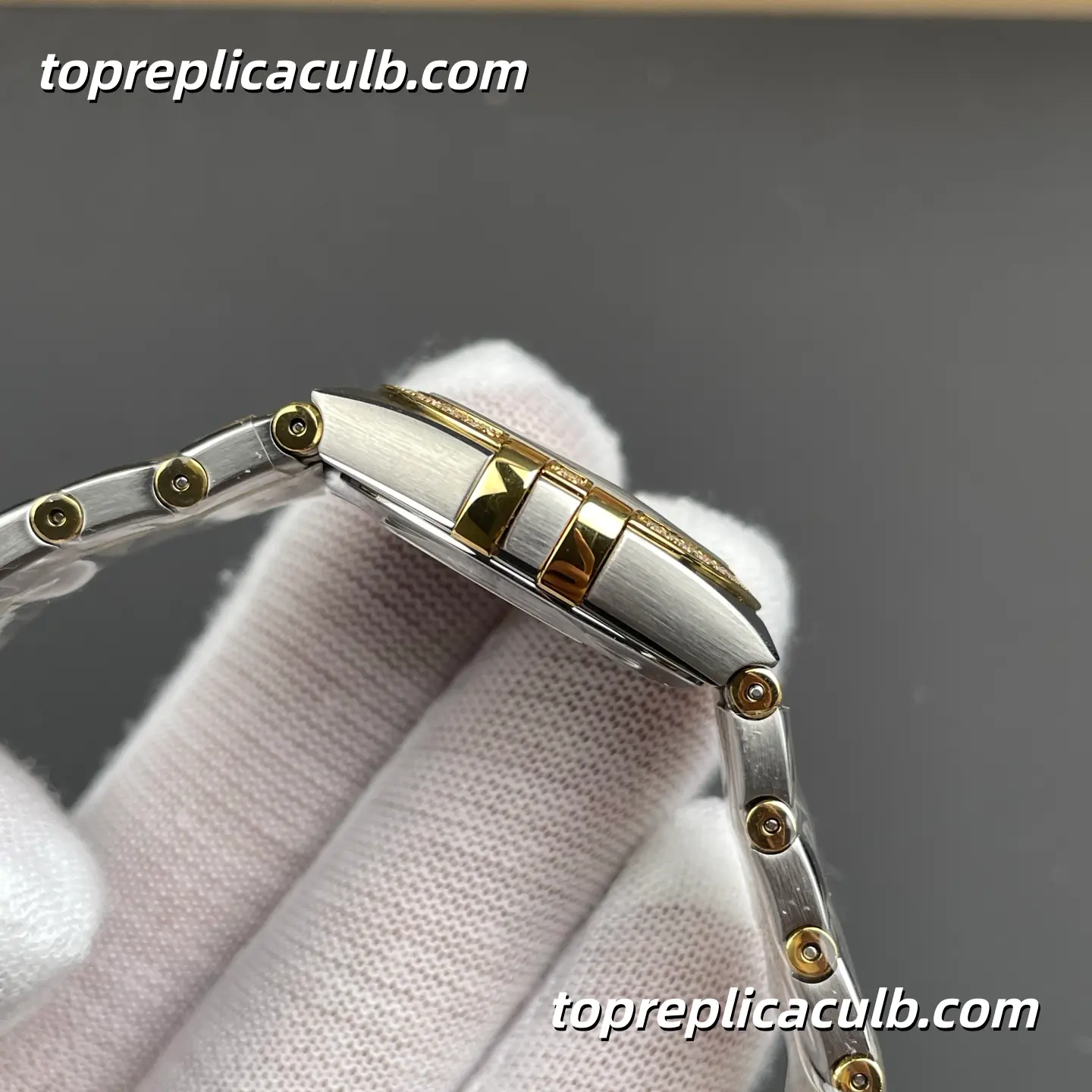 AS Factory Omega Constellation Ref.131.25.28.60.55.002 28MM Mother Of Pearl Diamond Bezel Two Tone Bracelet Super Clone Watch With 4061 Quartz Movement - Image 6