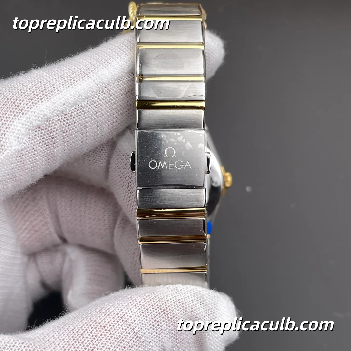 AS Factory Omega Constellation Ref.131.25.28.60.55.002 28MM Mother Of Pearl Diamond Bezel Two Tone Bracelet Super Clone Watch With 4061 Quartz Movement - Image 9