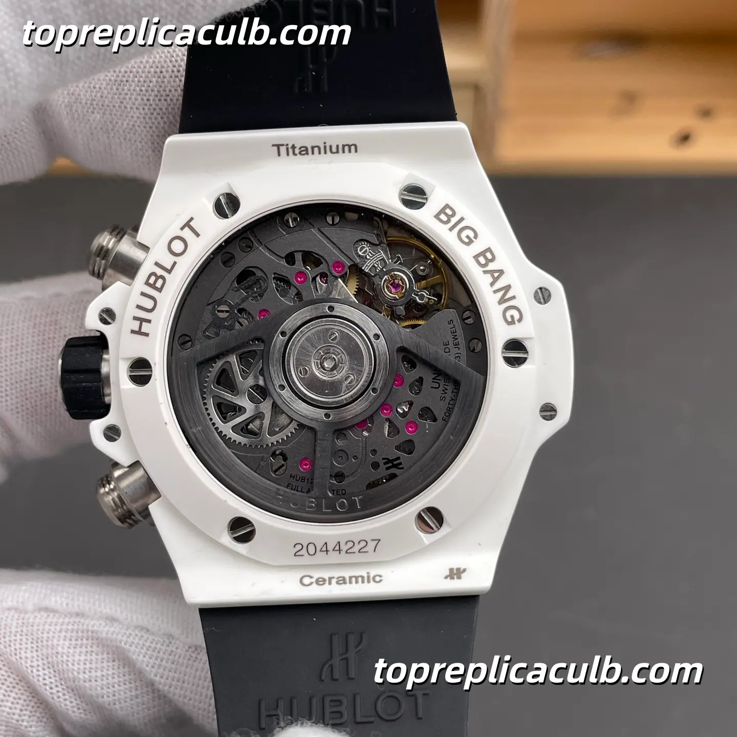 BBF Factory Hublot Big Bang Unico Super Clone Watch 42MM White Ceramic Skeleton Dial 441.HX.1170.RX - Image 5