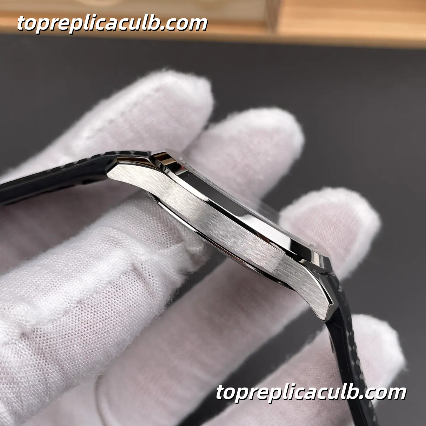 BBF Factory Patek Philippe Aquanaut 5167A-001 Super Clone Watch 40mm Black Embossed Dial Stainless Steel Case Black Tropical Rubber Strap Automatic Movement - Image 7