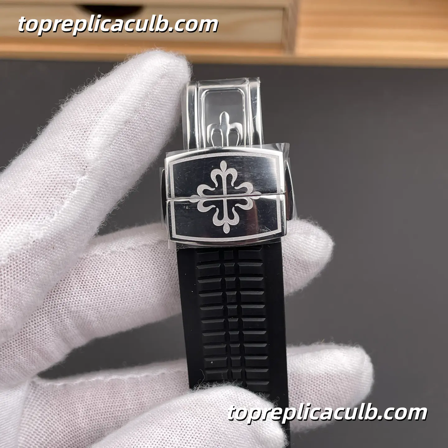 BBF Factory Patek Philippe Aquanaut 5167A-001 Super Clone Watch 40mm Black Embossed Dial Stainless Steel Case Black Tropical Rubber Strap Automatic Movement - Image 8