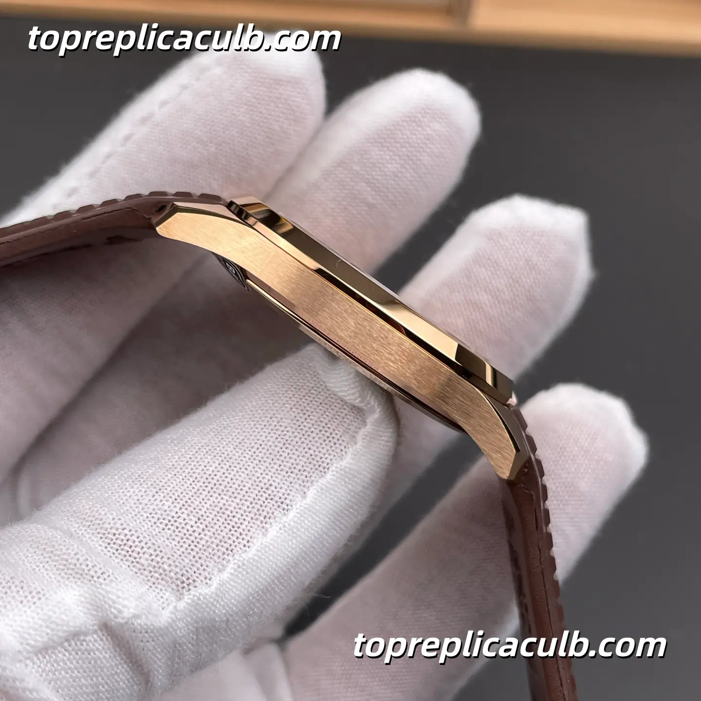 BBF Factory Patek Philippe Aquanaut 5167R-001 Super Clone Watch 40mm Brown Embossed Dial Rose Gold Case Brown Tropical Rubber Strap Automatic Movement - Image 7