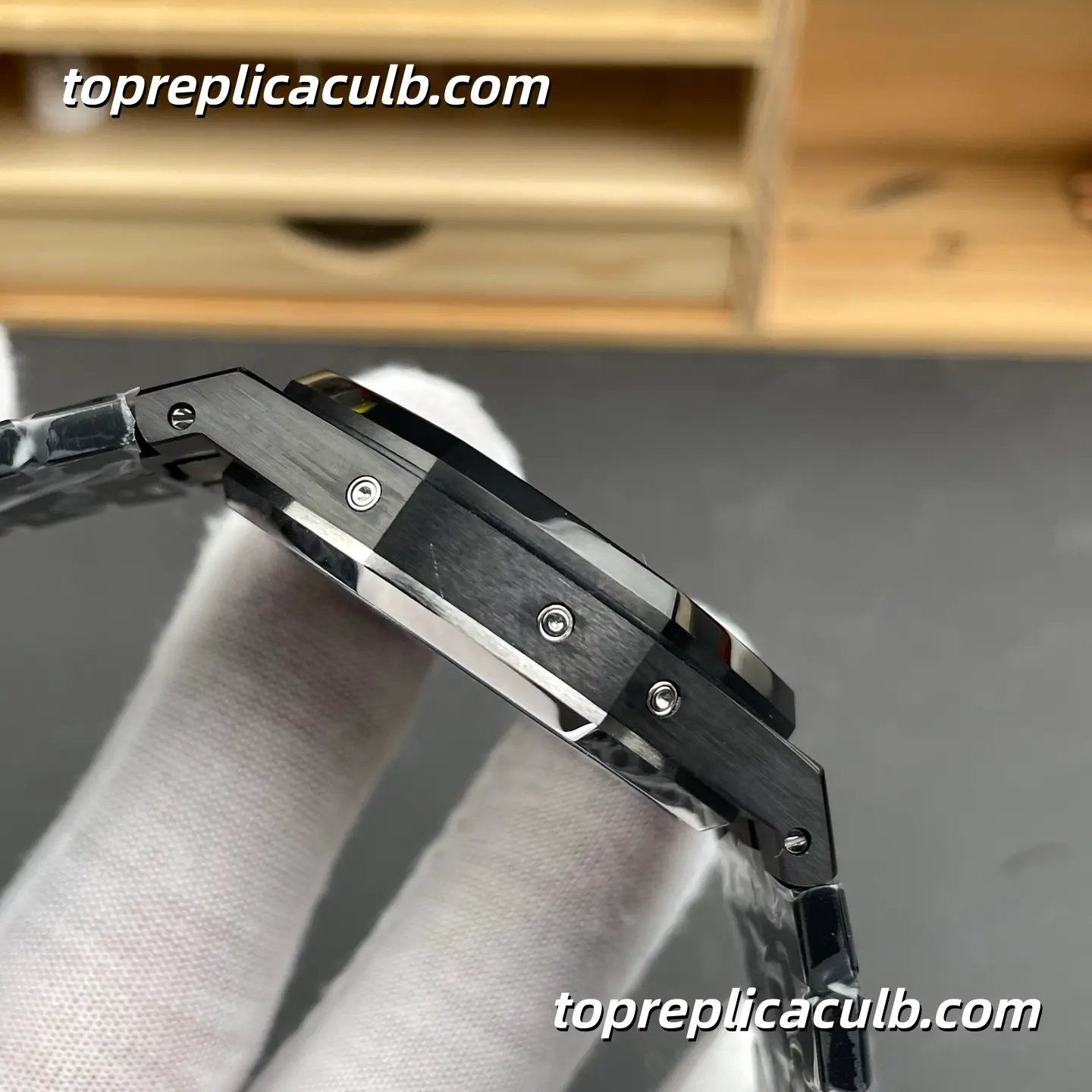 BBS Factory Audemars Piguet Royal Oak Perpetual Calendar 41MM 26579CE.OO.1225CE.01 Black Ceramic “Grande Tapisserie” Dial Black Ceramic Bracelet Super Clone Watch with 5134 1:1 Clone Movement - Image 6