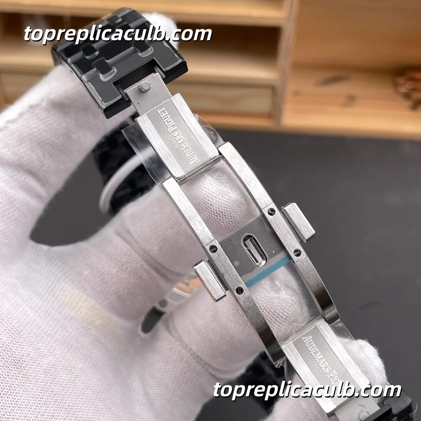 BBS Factory Audemars Piguet Royal Oak Perpetual Calendar 41MM 26579CE.OO.1225CE.01 Black Ceramic “Grande Tapisserie” Dial Black Ceramic Bracelet Super Clone Watch with 5134 1:1 Clone Movement - Image 7