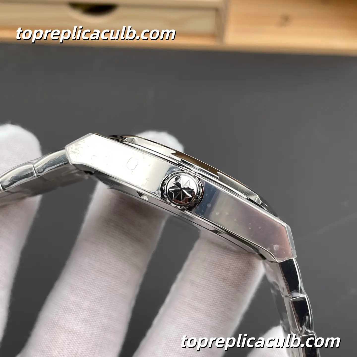 BBS Factory Vacheron Constantin Overseas Tourbillon 6000V/110A-B544 Super Clone Watch Stainless Steel Blue Dial Integrated Bracelet 2160 Movement - Image 6
