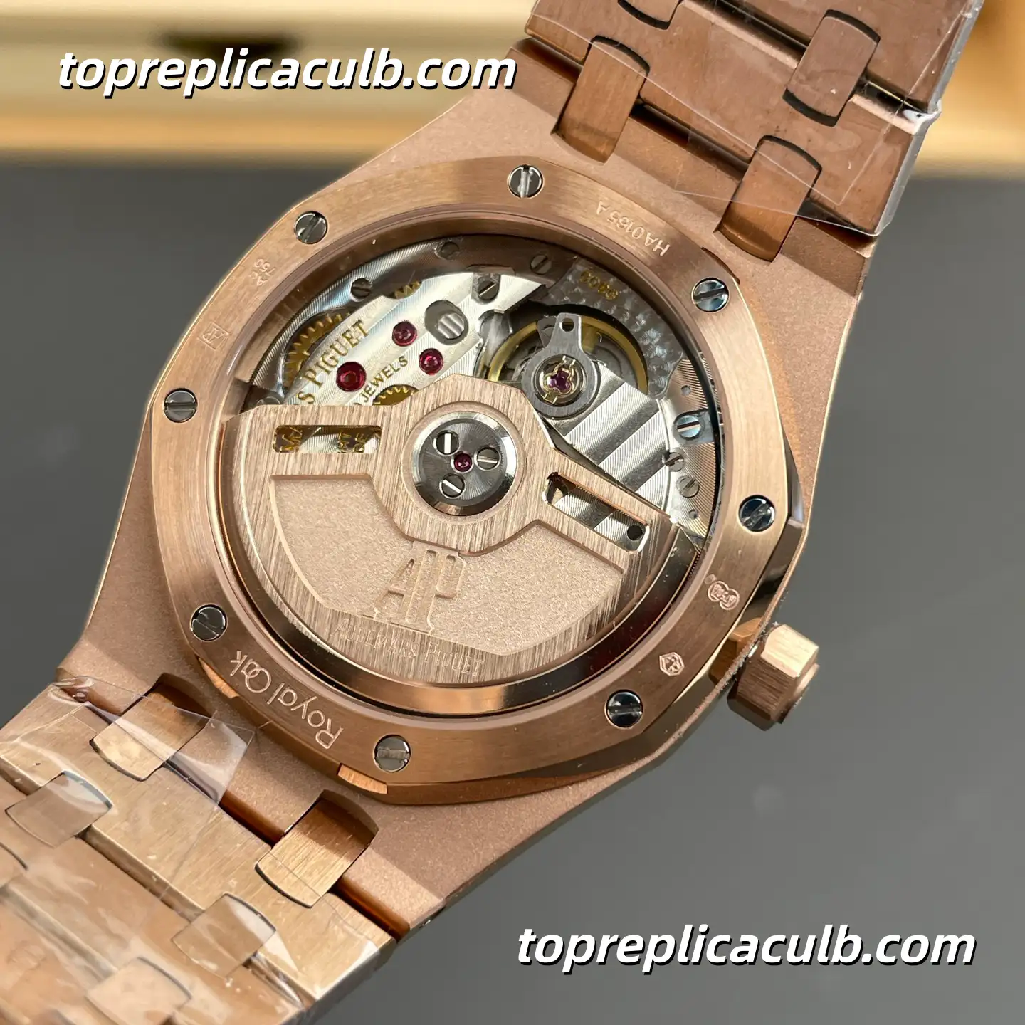 BF Factory Audemars Piguet Royal Oak 34MM 77351OR.ZZ.1261OR.01 Silver Grande Tapisserie Dial Diamond Bezel Rose Gold Bracelet Super Clone Watch with Quartz Movement - Image 9