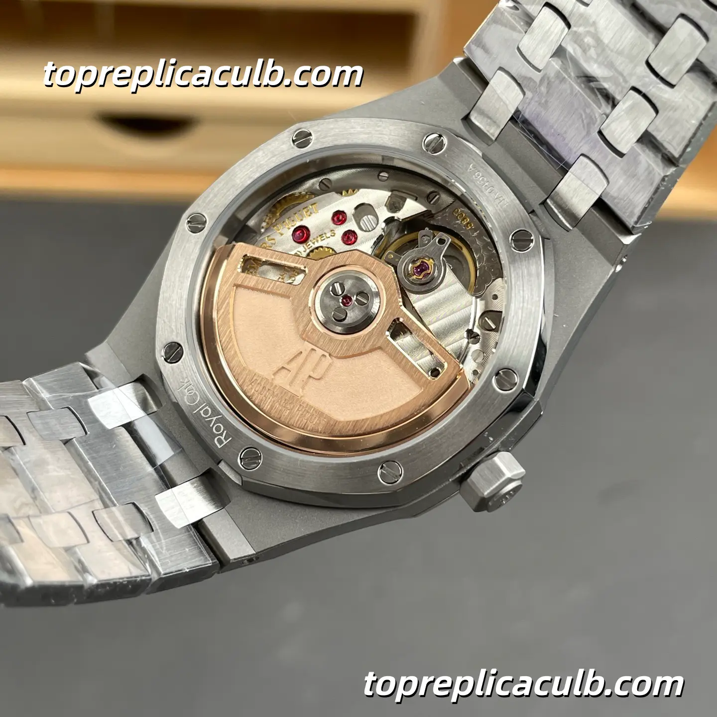 BF Factory Audemars Piguet Royal Oak 34MM 77351ST.ZZ.1261ST.01 Blue Grande Tapisserie Dial Diamond Bezel Stainless Steel Bracelet Super Clone Watch with Miyota/Citizen 9015 Automatic Movement - Image 9