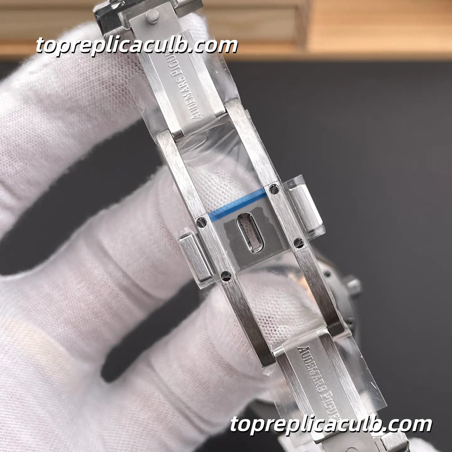 BF Factory Audemars Piguet Royal Oak 34MM 77451ST.ZZ.1361ST.03 Ice Blue “Grande Tapisserie” Dial Diamond Bezel Stainless Steel Bracelet Super Clone Watch with Quartz Movement - Image 7