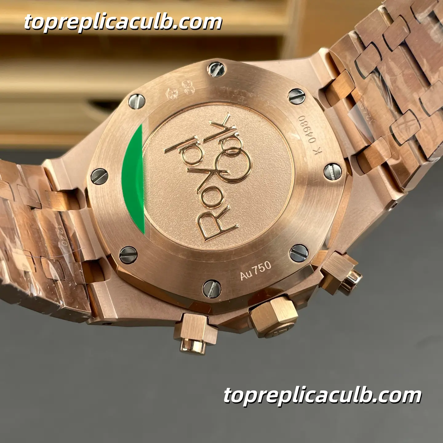 BF Factory Audemars Piguet Royal Oak Chronograph 41MM 26331OR.OO.1220OR.01 Blue “Grande Tapisserie” Dial Rose Gold Bracelet Super Clone Watch with 2385 1:1 Replica Movement - Image 9