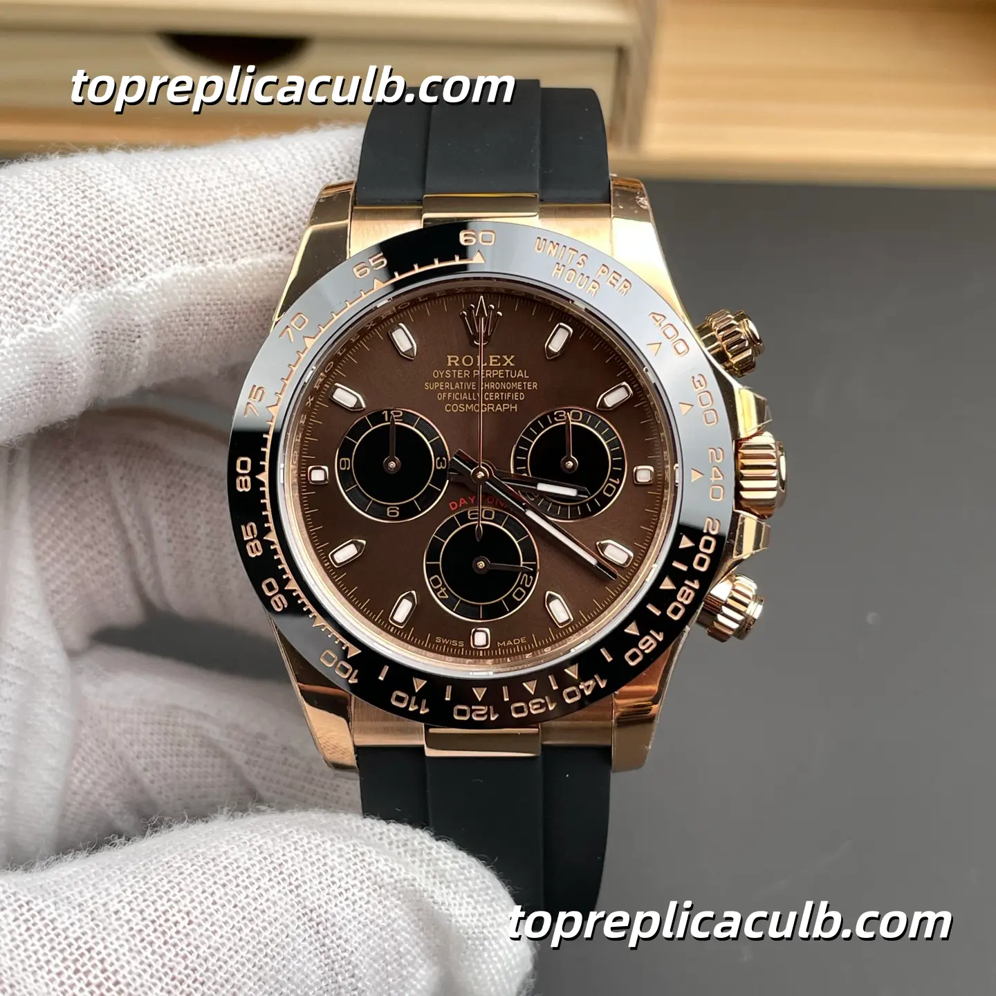 BT Factory Rolex Daytona “Everose Chocolate” 126515LN-0010 40MM Sundust Brown Dial Black Ceramic Bezel Oysterflex Bracelet Super Clone Watch