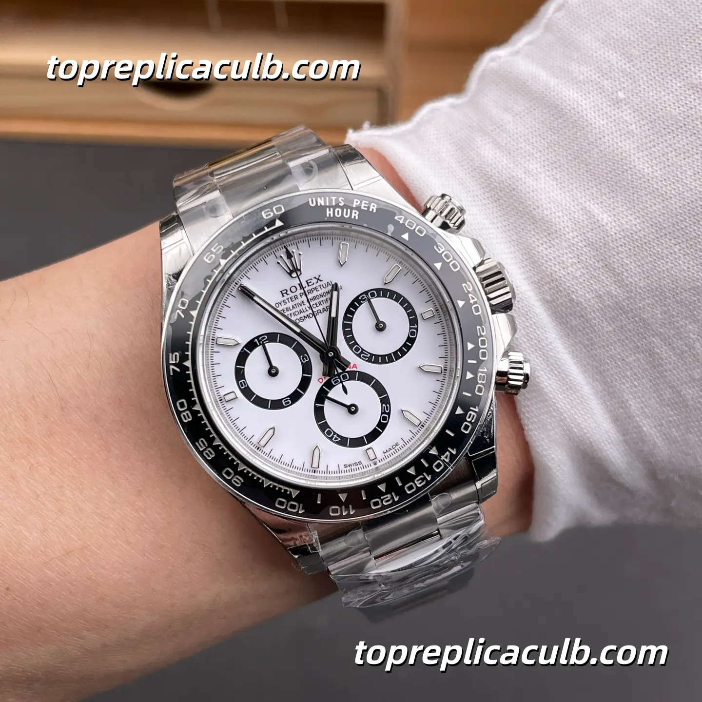 BT Factory Rolex Daytona “Panda” 126500LN 40MM White Dial Black Subdials Oyster Bracelet Super Clone Watch with 4130 Movement - Image 2