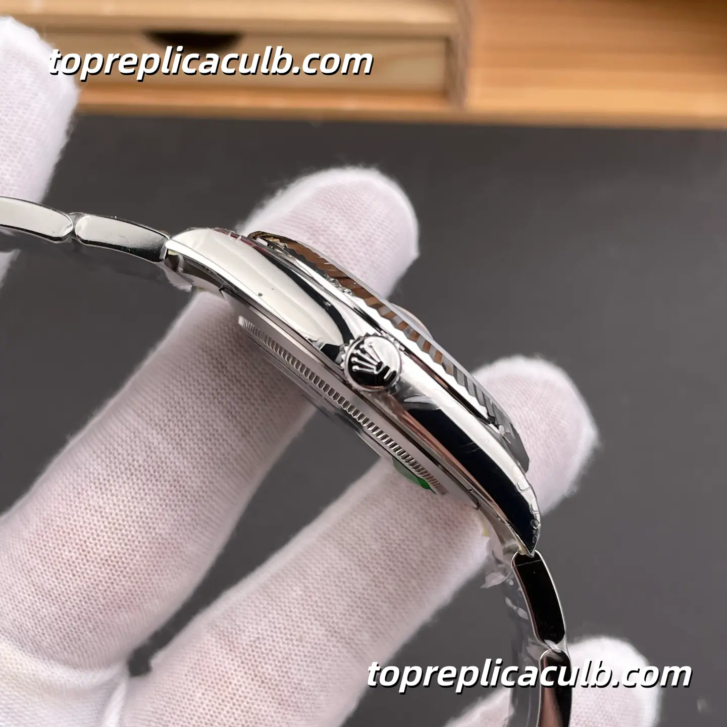 Rolex DateJust 41MM 126334-0032 Blue Motif Dial Oyster Bracelet Super Clone Watch with 3235 Movement - Image 5