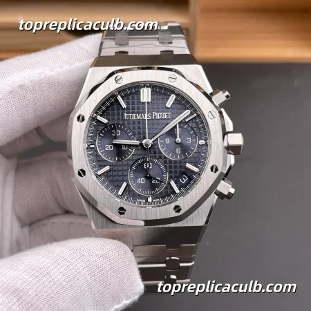 DDS Factory Audemars Piguet Royal Oak Chronograph 41MM 26240ST.OO.1320ST.05 Blue “Grande Tapisserie” Dial Super Clone Watch with 4401 11 Clone Movement