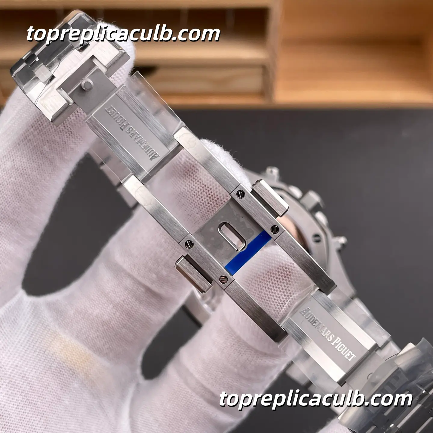 DDS Factory Audemars Piguet Royal Oak Chronograph 41MM 26240ST.OO.1320ST.05 Blue “Grande Tapisserie” Dial Super Clone Watch with 4401 1:1 Clone Movement - Image 7