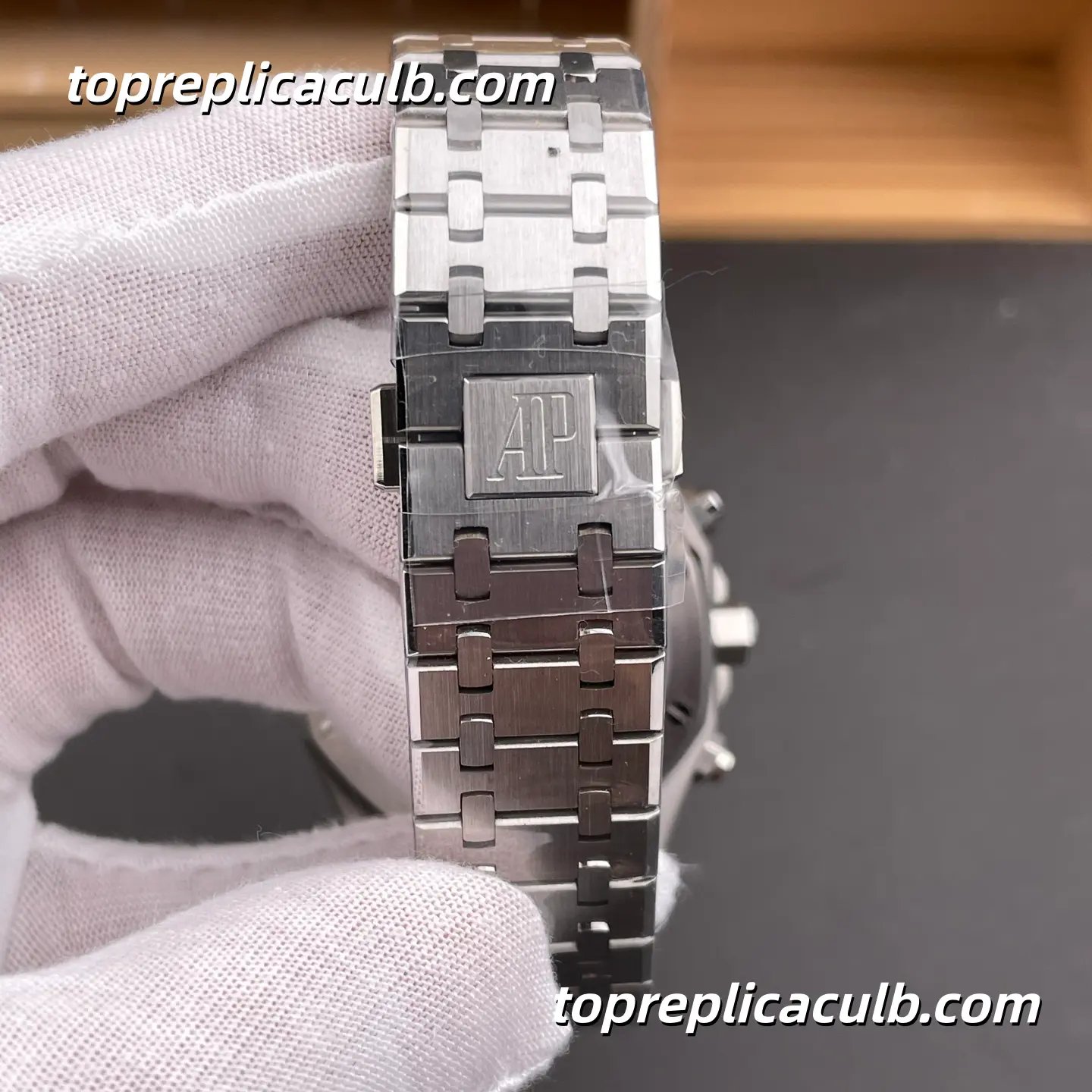 DDS Factory Audemars Piguet Royal Oak Chronograph 41MM 26240ST.OO.1320ST.05 Blue “Grande Tapisserie” Dial Super Clone Watch with 4401 1:1 Clone Movement - Image 8