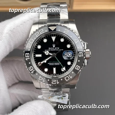 EWE Factory Rolex GMT-Master II “Bruce Wayne” 126710GRNR-0003 40MM Black Dial Black & Grey Ceramic Bezel Jubilee Bracelet Super Clone Watch with 3285 Movement
