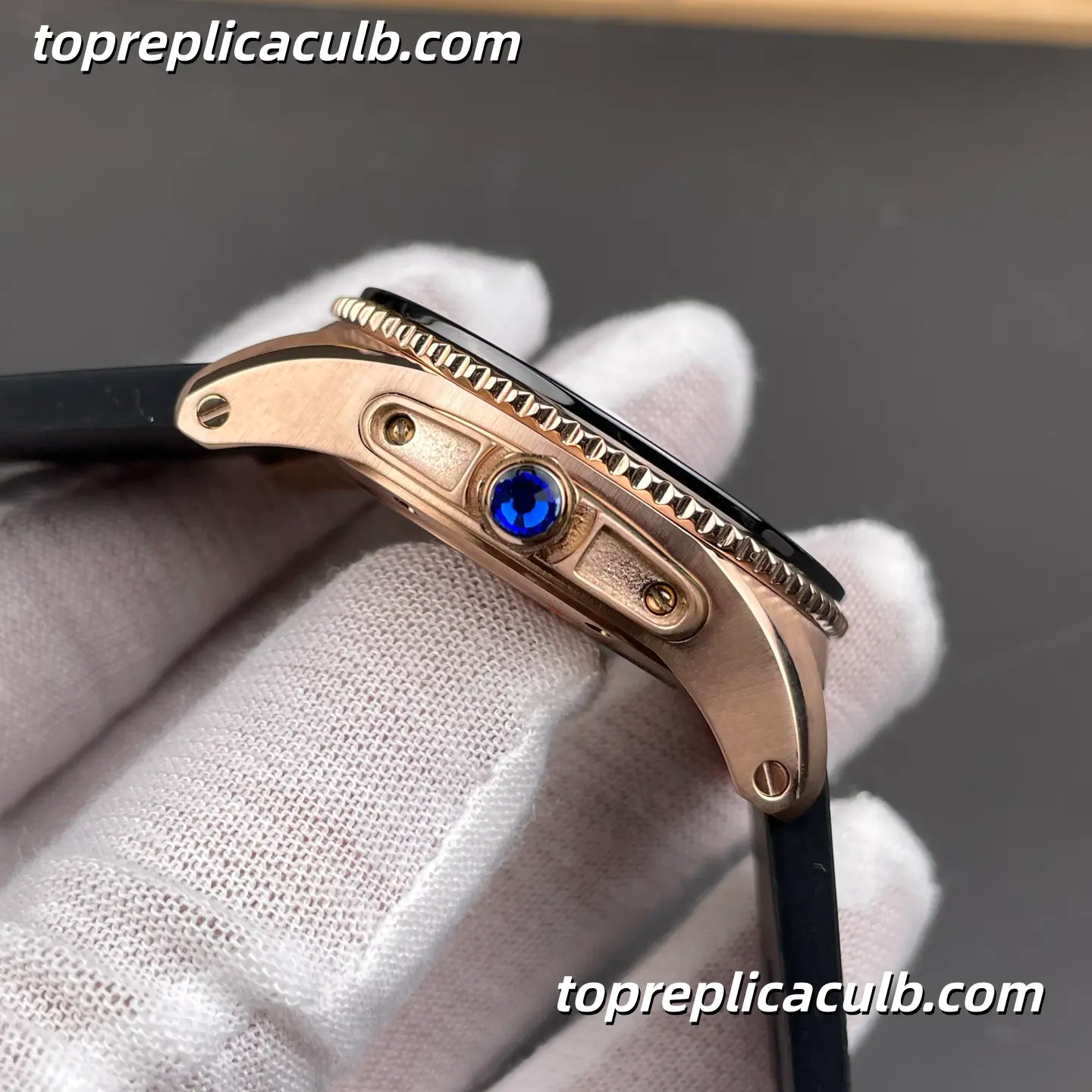 F5 Factory Cartier Calibre de Cartier Diver Super Clone Watch 42MM Black Dial W7100052 - Image 5