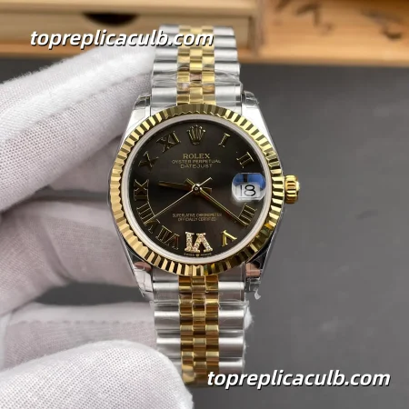 Rolex DateJust 31MM 278273-0018 Chocolate Roman Dial Two Tone Jubilee Bracelet Super Clone Watch with 2236 Movement