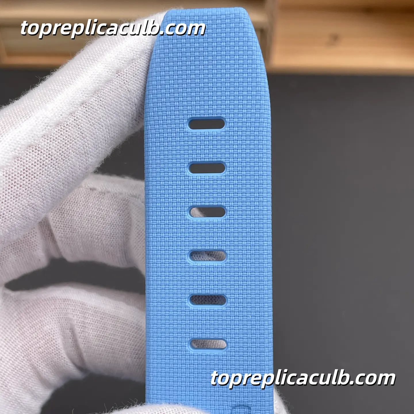 HB Factory Audemars Piguet Royal Oak Offshore Ref.26238ST.OO.A340CA.01 42MM Light Blue Dial Super Clone Watch with Blue Rubber Strap and 1:1 Chronograph Automatic Movement - Image 9