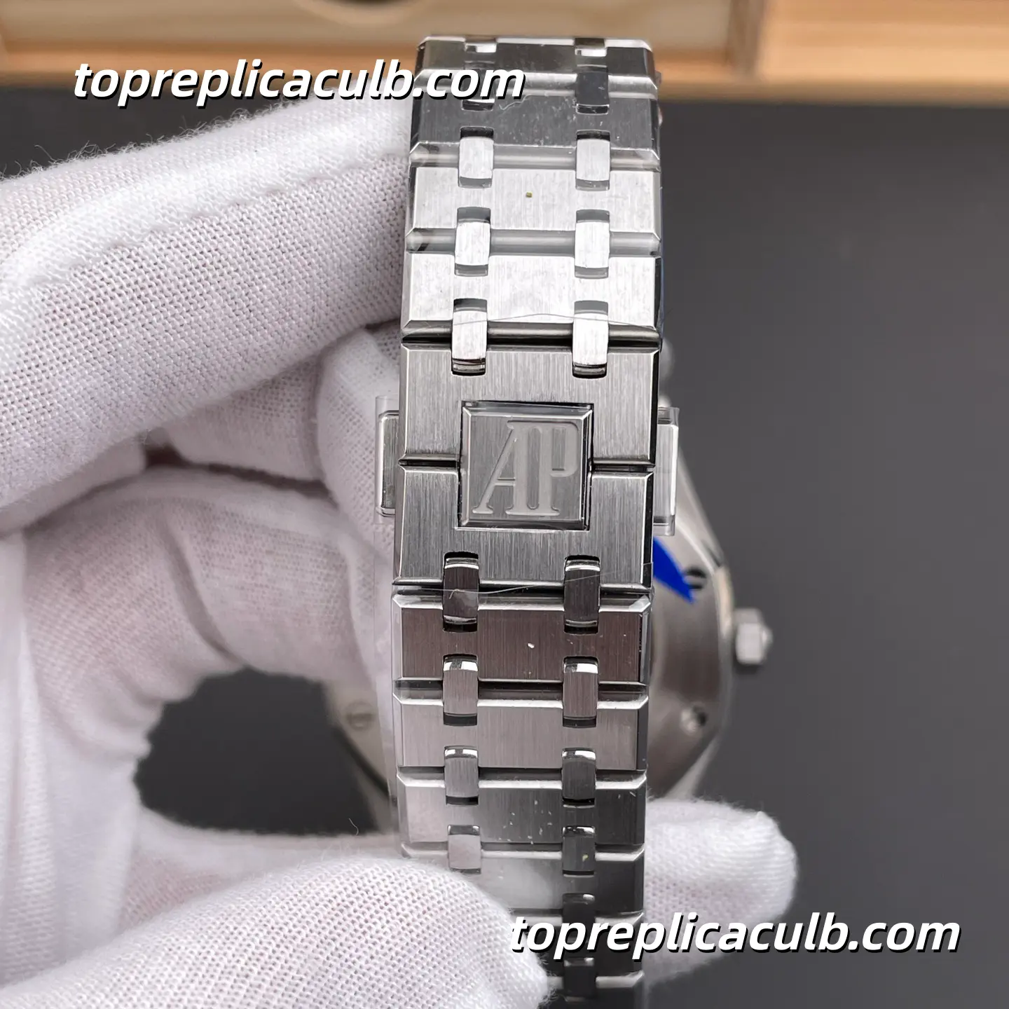 IP Factory Audemars Piguet Royal Oak 15400ST.OO.1220ST.03 41MM Blue “Grande Tapisserie” Dial Stainless Steel Bracelet Super Clone Watch with 3120 Movement - Image 8