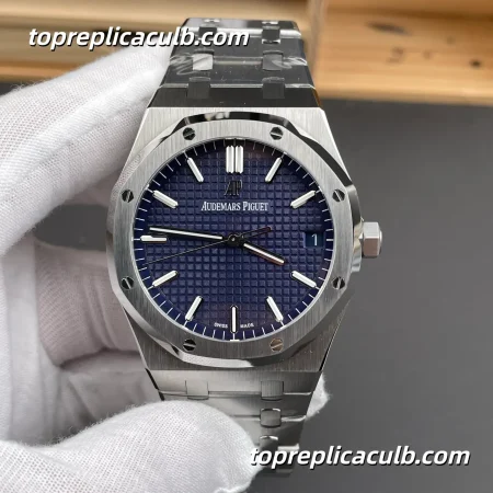IP Factory Audemars Piguet Royal Oak 41MM 15500ST.OO.1220ST.01 Blue Grande Tapisserie Dial Stainless Steel Bracelet Super Clone Watch