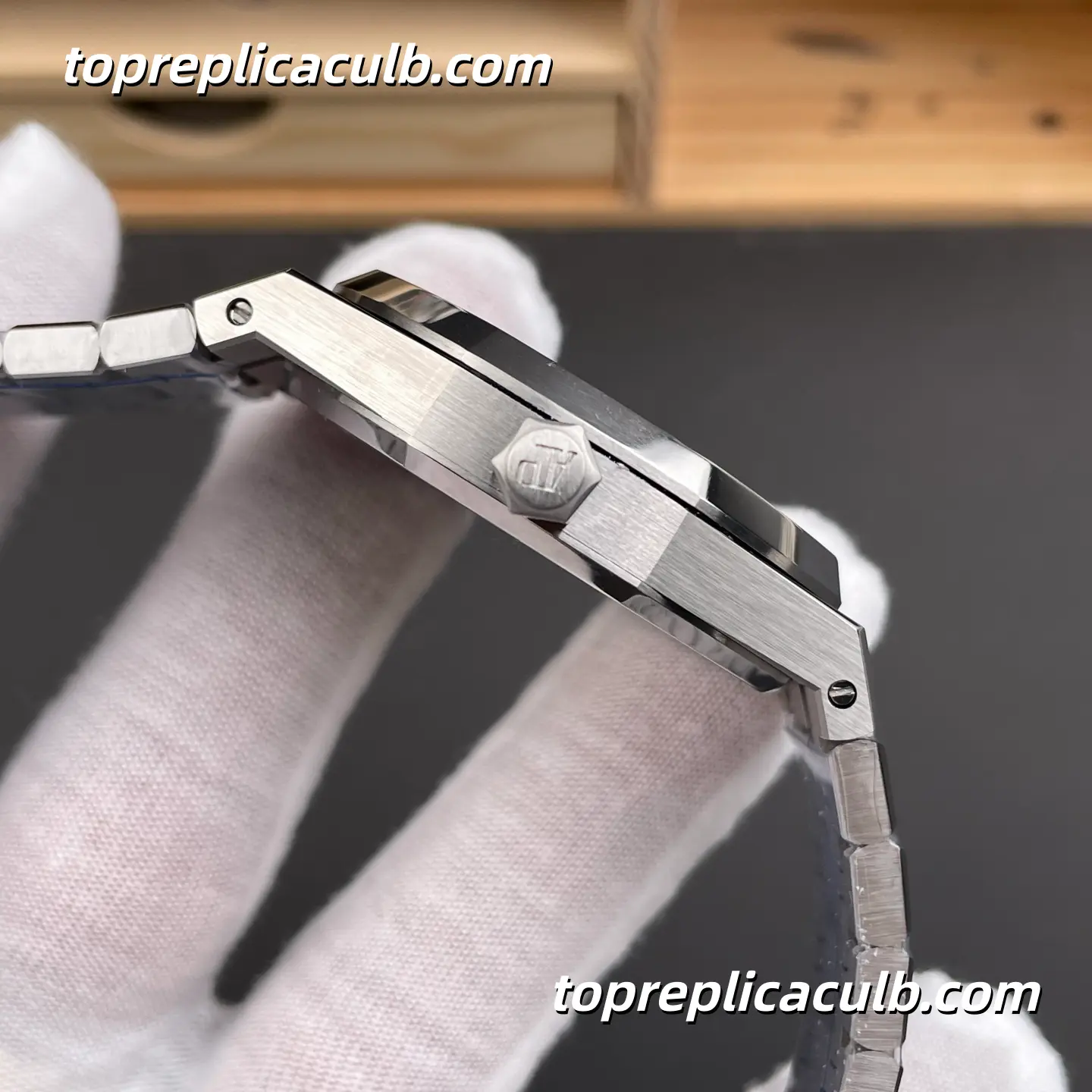 IP Factory Audemars Piguet Royal Oak 41MM 15500ST.OO.1220ST.01 Blue Grande Tapisserie Dial Stainless Steel Bracelet Super Clone Watch with 4302 1:1 Automatic Movement - Image 5