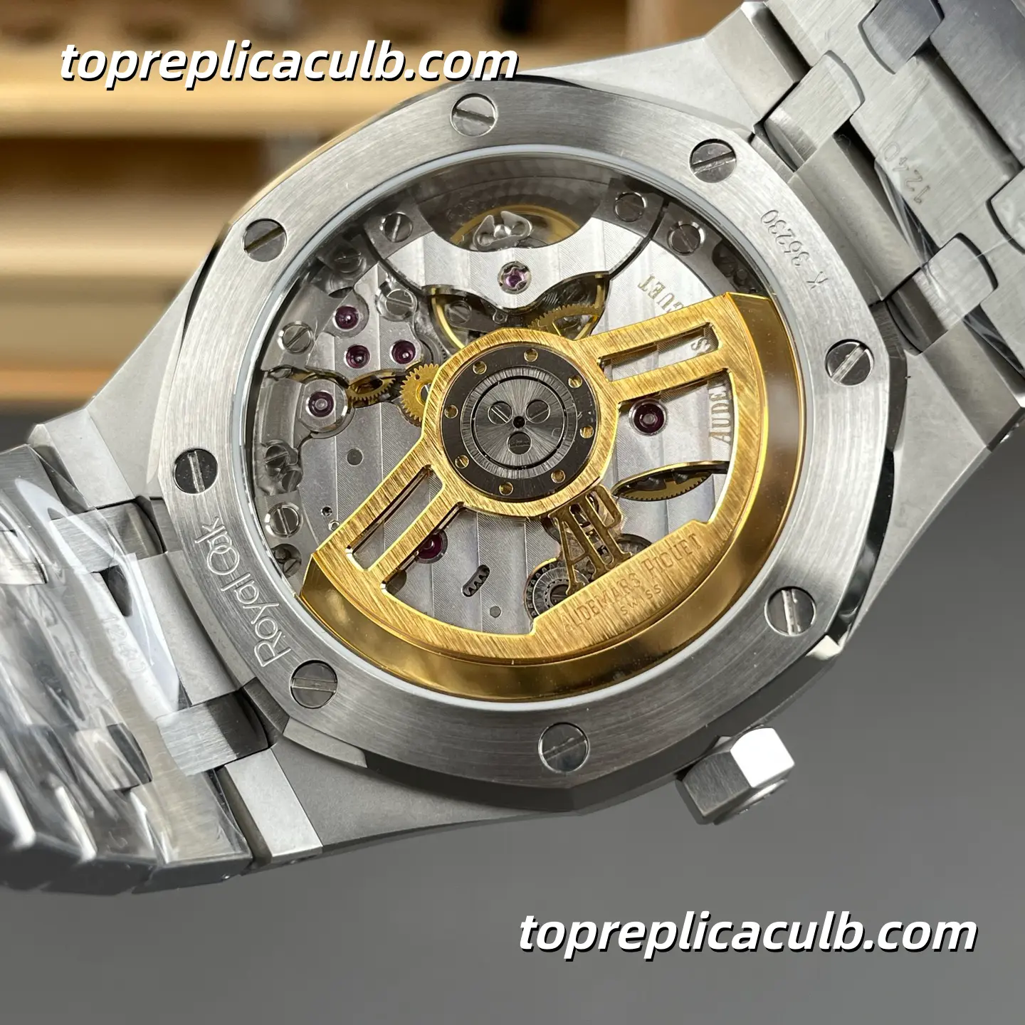 IP Factory Audemars Piguet Royal Oak 41MM 15500ST.OO.1220ST.01 Blue Grande Tapisserie Dial Stainless Steel Bracelet Super Clone Watch with 4302 1:1 Automatic Movement - Image 9